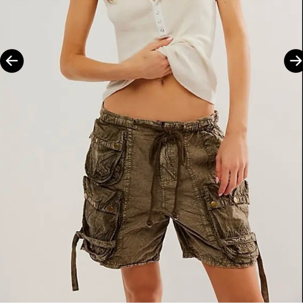 NWOT Free People Moon Bay Parachute Cargo Shorts